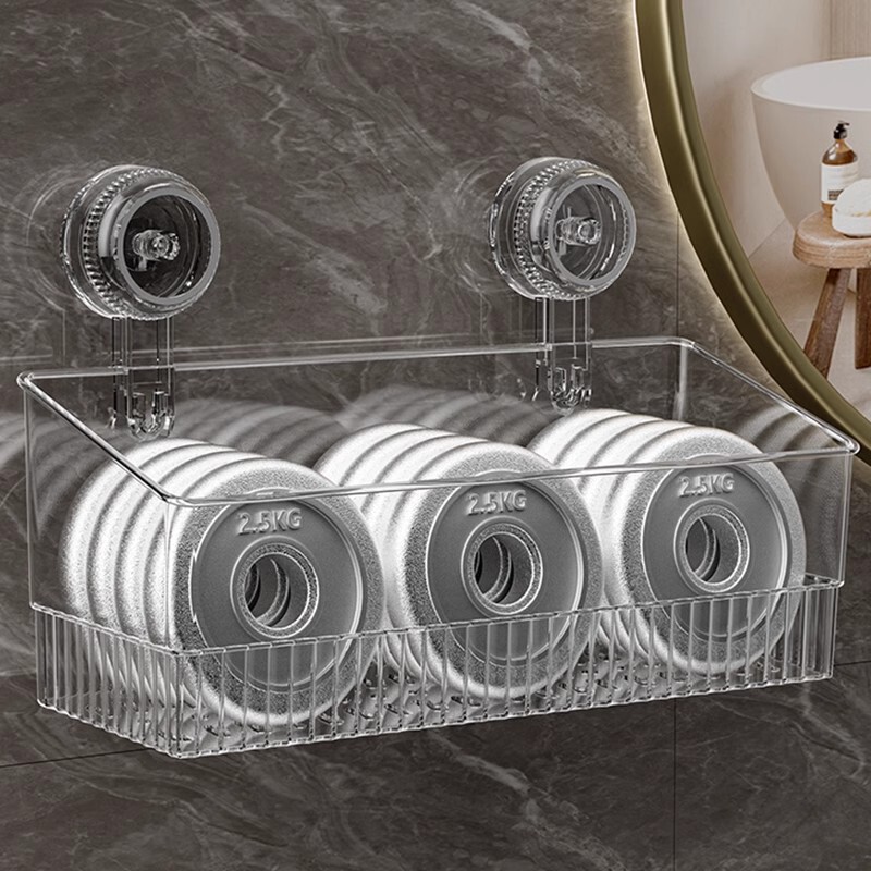 吸盤収納ラック、パンチングなしのバスルーム、トイレのシンク、壁掛け収納ラック、壁掛け収納ボックス|undefined