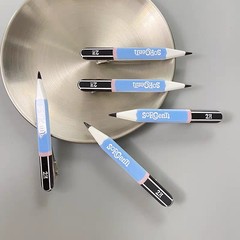 模擬鉛筆ヘアピンブルーインアートスタイルカモノハシクリップ前髪サイドクリップ装飾クリップ多用途学生ヘアピン