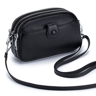 Fashionable purse, small shoulder bag, capacious one-shoulder bag, genuine leather
