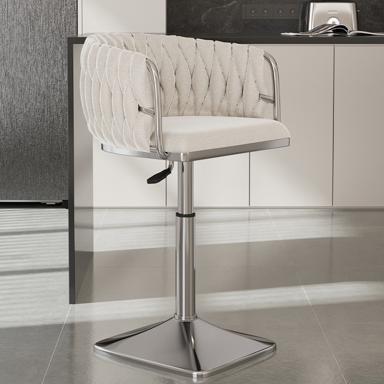 Silla de bar giratoria alta, silla de bar con envío gratuito, silla de bar de alta gama, delante, silla alta de moda, taburete de bar image 54