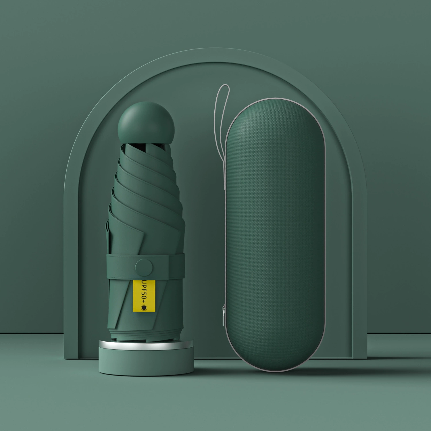 Маленький ультралёгкий зонтик с солнечной защитой, ручной капсульный, защита от солнца, защита UV, на заказ