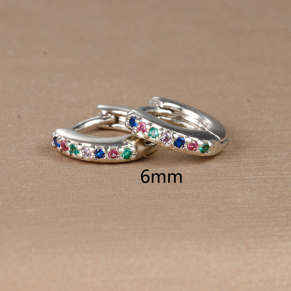 15g Weight Rhinestones Inlay Material Earrings Classification 1 Pair Quantity Daily Occasion Copper Material Geometric Pattern Women's Gender Plating, Inlay Design Simple Style Style 1 Pair Simple Style Geometric Plating Inlay Copper Rhinestones Earrings 19