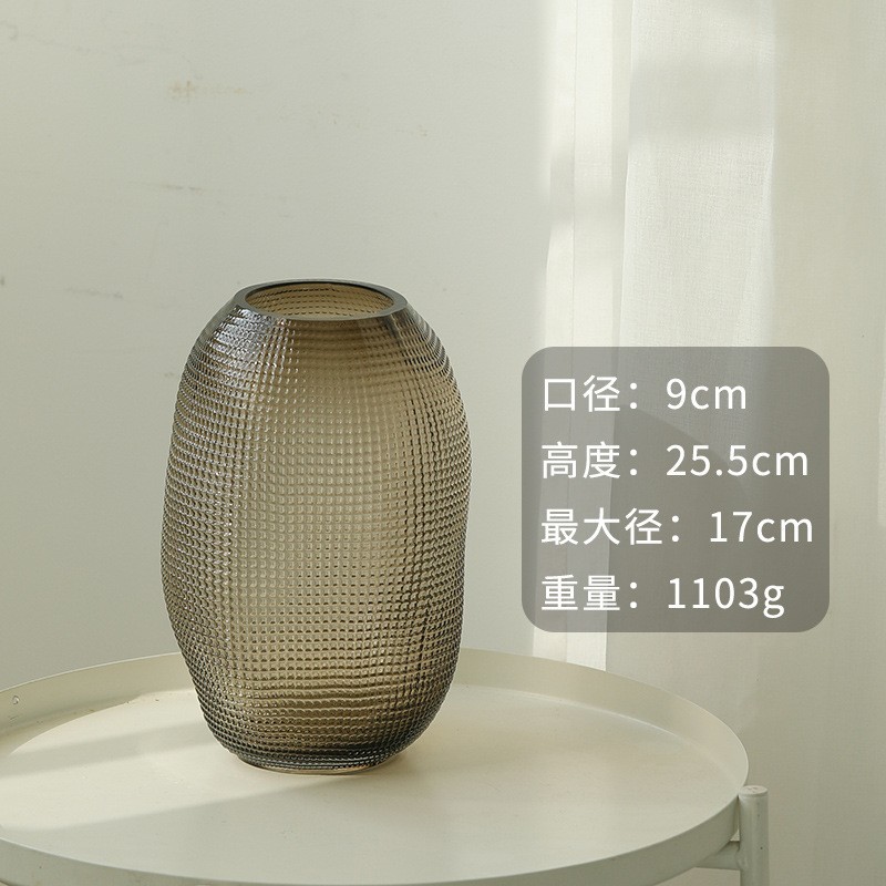 Textura europea simple vasos de vidrio hidropónicos transfronterizos decoración de entrada decorativa de lujo ligero para el hogar de alto nivel arrancador de flores