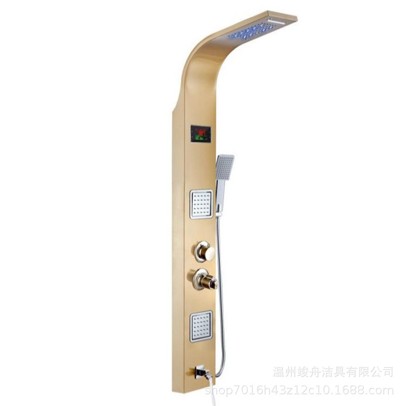 Pantalla de ducha Juego de ducha inteligente Ducha integrada Juego de baño de salida de agua multifuncional de cinco velocidades