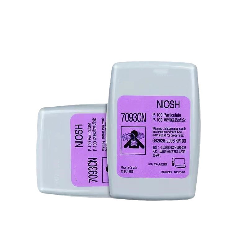 Máscara de gas 7093 para protección contra partículas, polvo, desbaste, renovación, filtro de algodón, protección con máscara de filtro de fibra de vidrio.