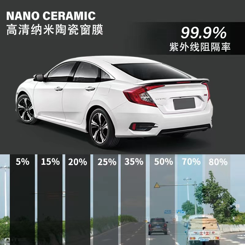 Magnetic Heat-Reflective Solar Film Glass Film for Front and Side Windows, Heat-Insulating, Explosion-Proof, Uv-Resistant Car Window Film