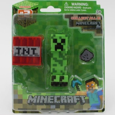 Набор игрушек блочного типа высотой 3 дюйма (My World Toy), 9 фигур коллекционная упаковка, пластик