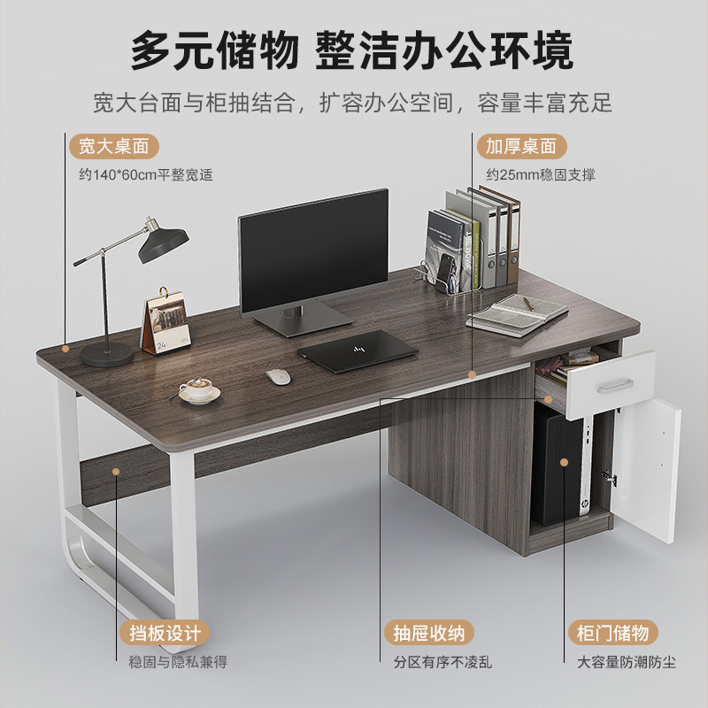 Mesa de oficina de personal mesa y silla de oficina combinación simple moderna mesa de computadora de escritorio de una sola posición para oficina especial
