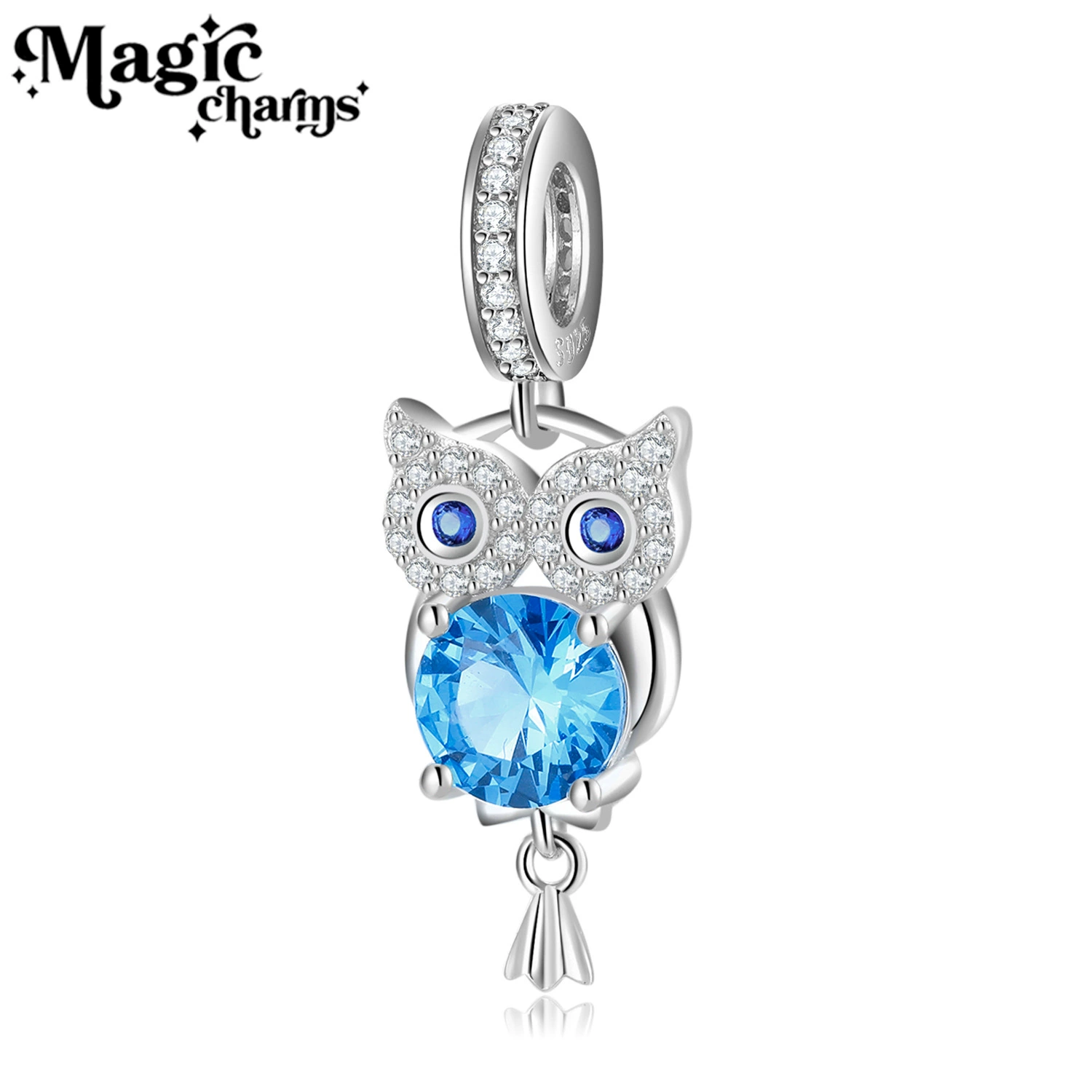Драгоценные талисманы MAGIC Blue бисеры, кулон, браслет, аксессуары, хэллоуин, серебро 925 образец