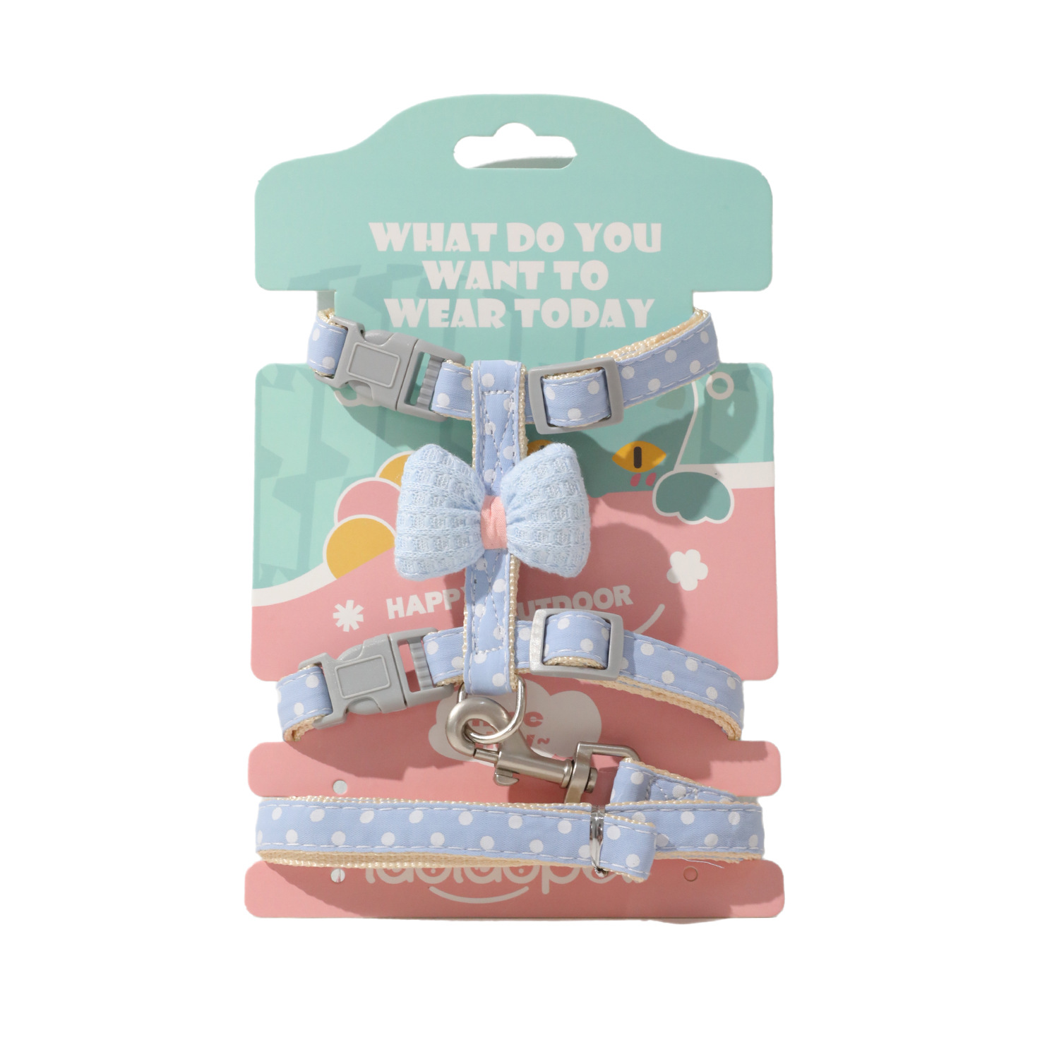 Cuerda de tracción para gatos para evitar que se libere, lazo de lunares de verano, correa para el pecho en forma de trabajo para gatos, correa para caminar para gatos