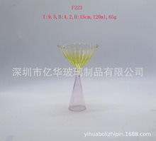 玫瑰形状120ml高硼硅耐热高脚红酒杯，环保创意，创新新颖过FDA