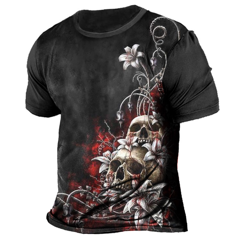 Origen Fabricante Street Trend Camisetas transfronterizas Hombres y mujeres Parejas Verano Casual Estilo deportivo suelto Impresión 3D Manga corta