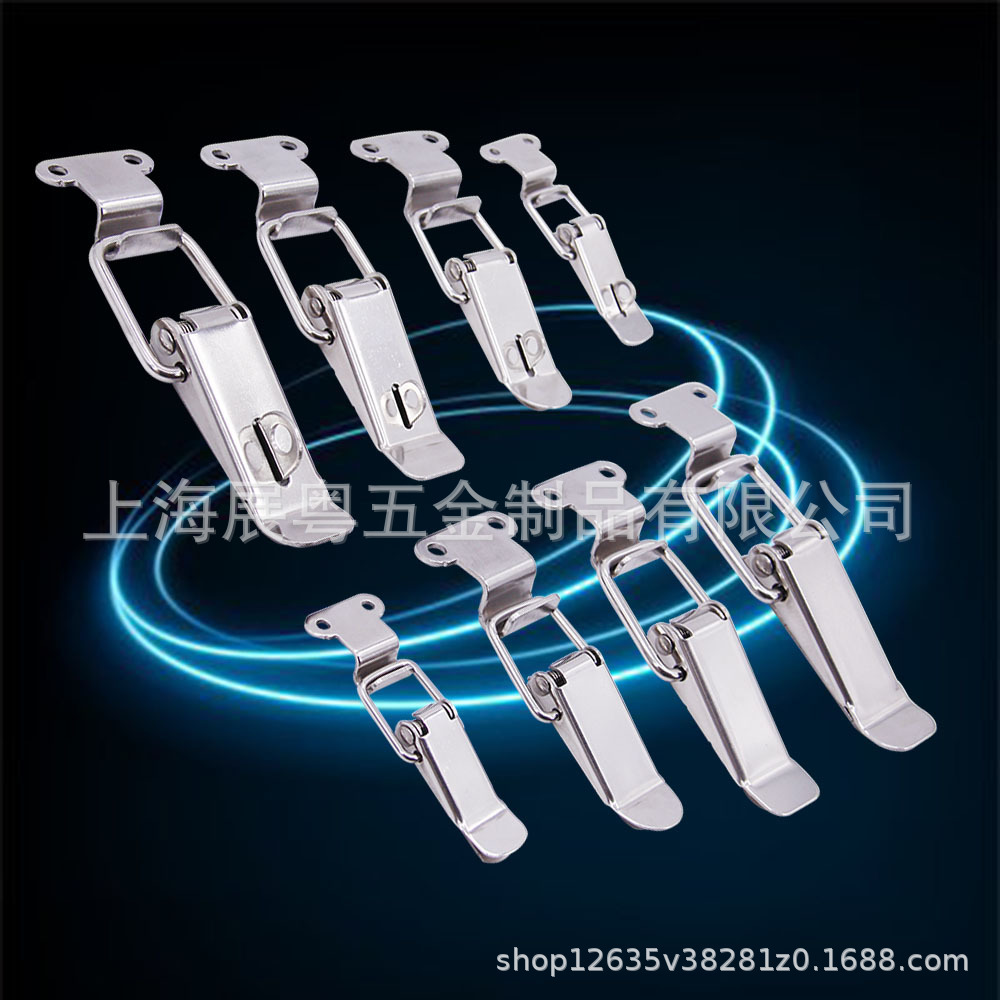 AW / Anwang acero inoxidable 304 caja de hebilla de resorte de cierre de hebilla de fijación de clip de boca de pato accesorios de hardware de caja de madera