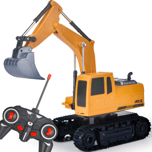 Cross-border children's boy electric alloy six-channel large-scale construction vehicle model charging toy supermarket stall