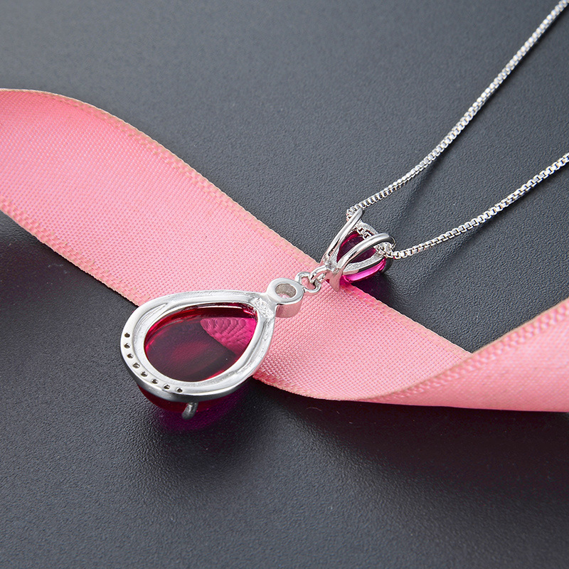 S925 plata esterlina gota de agua ligera colgante de lujo feminino maduro con diamantes personales colgante de plata joyería un cabello