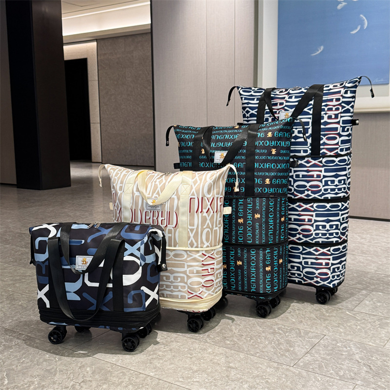 Travel Bag Large Capacity Expandable Lightweight Universal Roller for Business Accommodation Storage Luggage Bag Sleeve Trolley Case