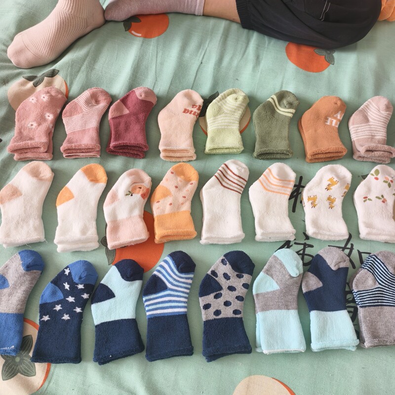Baby Socks Autumn and Winter Cotton Socks 0-3 Years Old Newborn Winter Warm Thick Socks Infant Baby Cotton Socks Miscellaneous Styles