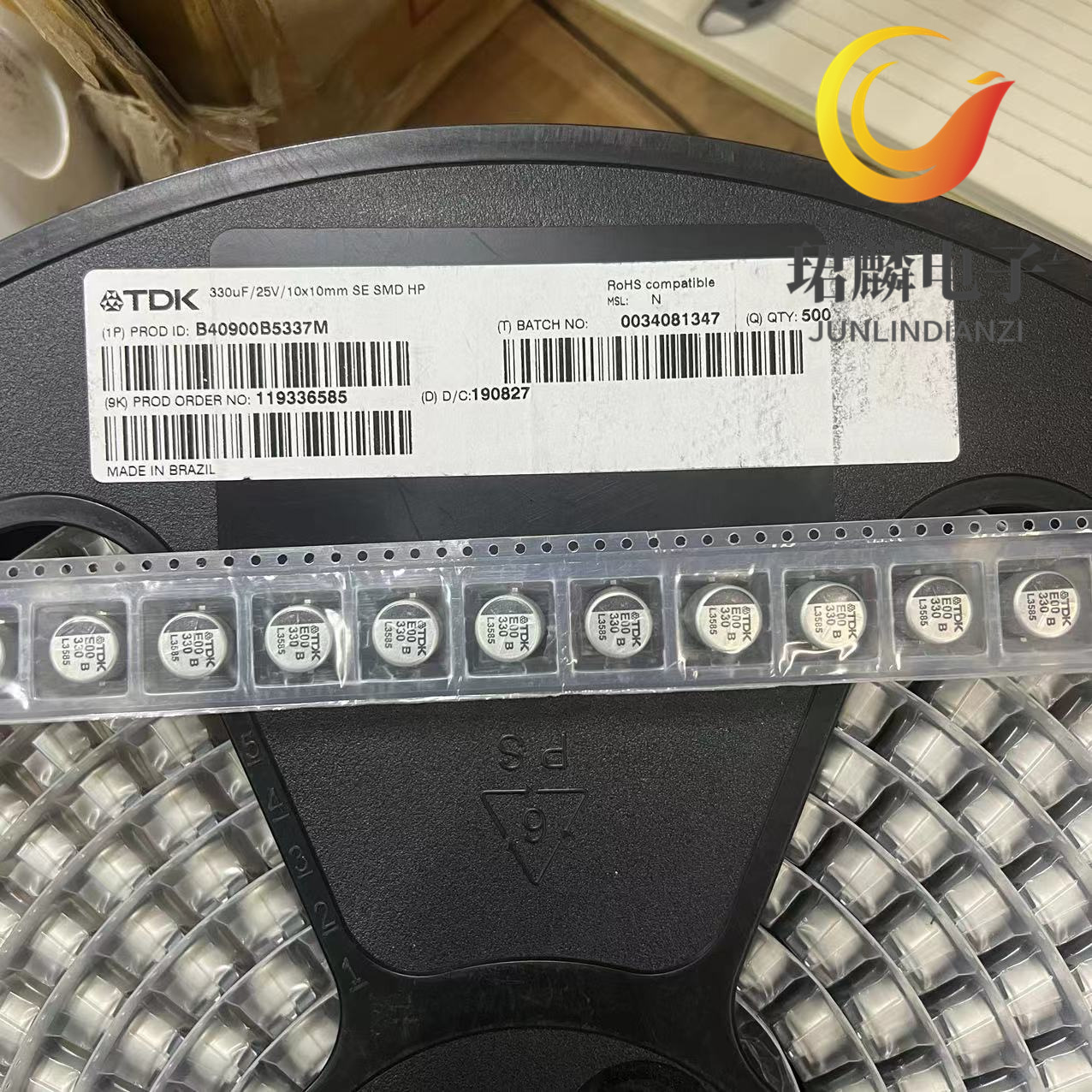 25V330UF 10X10.2 贴片聚合物电容 B40900B5337M 原装现货 可直拍