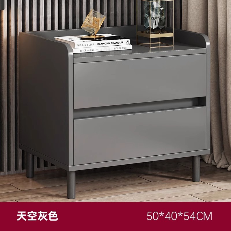Mesita de noche pequeña, simple, moderna, armario de almacenamiento, dormitorio doméstico, armario lateral de noche, lujo ligero, estante de mesita de noche de alta gama