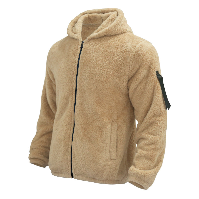 Men's Hooded Jacket Double Sided Arctic Velvet Warm Autumn Winter_voghion.com