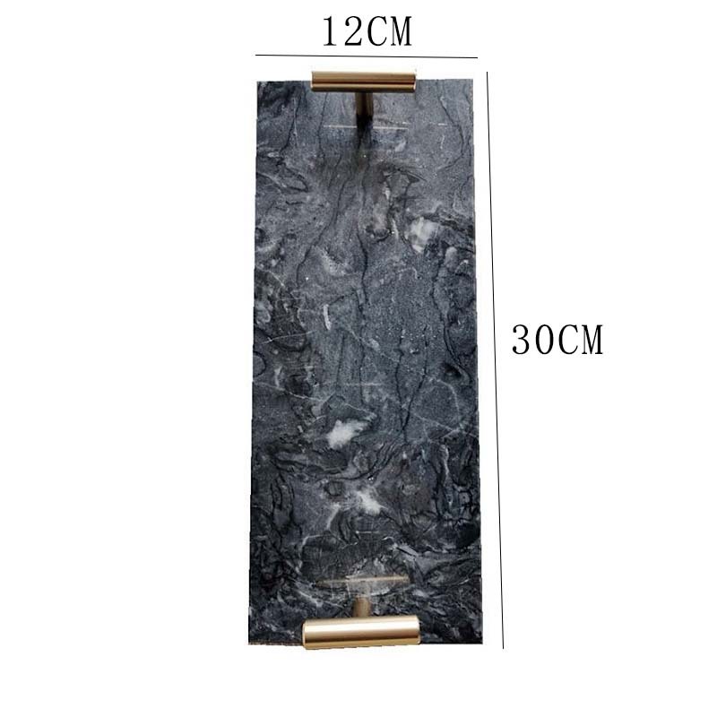 Nordic ins bandeja de mármol natural luz rectangular de lujo bandeja de almacenamiento de postre cosméticos bandeja de almacenamiento de hotel