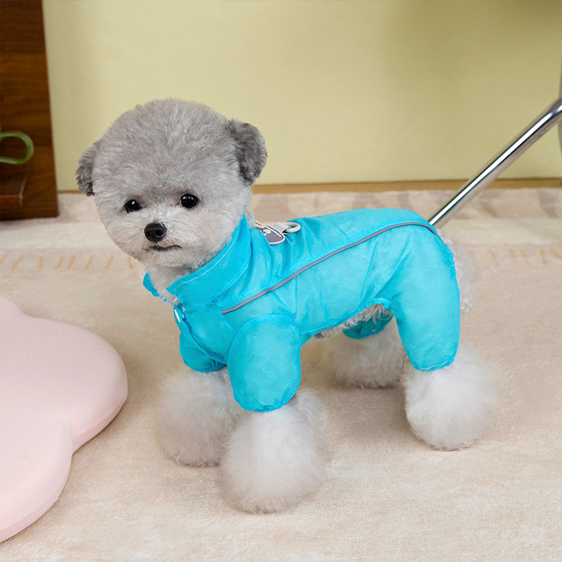 Perro de verano simple al aire libre cuatro patas marca de piel ropa de protección solar perro pequeño y mediano al aire libre ropa de protección solar mascota ropa de peluche