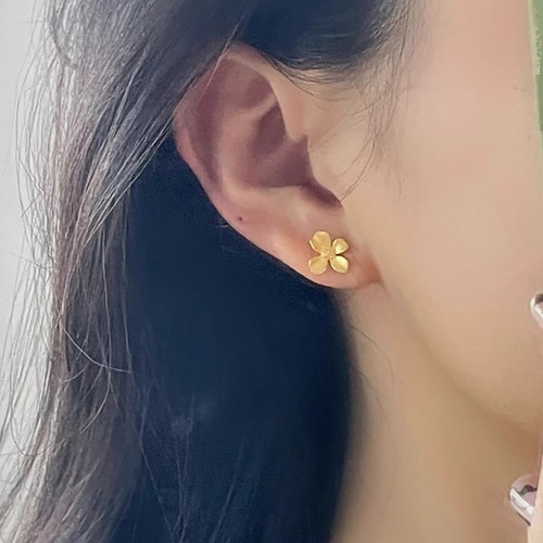 3D Gardenia Earrings for Women - Fresh and Natural Country Style Daily Fashion Ear Accessories - Versatile and Unique Design for Easy Piercing