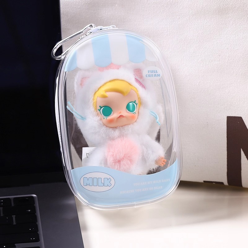 baby molly口袋朋友娃包搪胶手办挂件防尘收纳遛娃包15cm痛包pvc|undefined