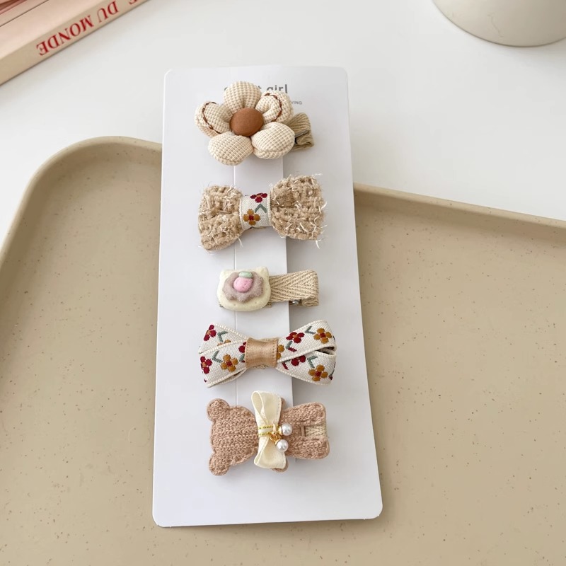 Las horquillas de color café para bebés no dañan el sudor, las pinzas para el cabello, los niños, los lindos clips, los sombreros, las mujeres 2025, las nuevas horquillas al por mayor