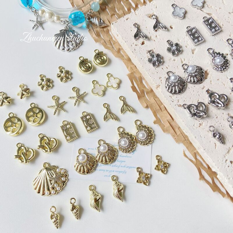 [Ocean Paradise] Marine Animal Alloy Pendant Starfish Shell Pearl Handmade DIY Bracelet Necklace Accessories
