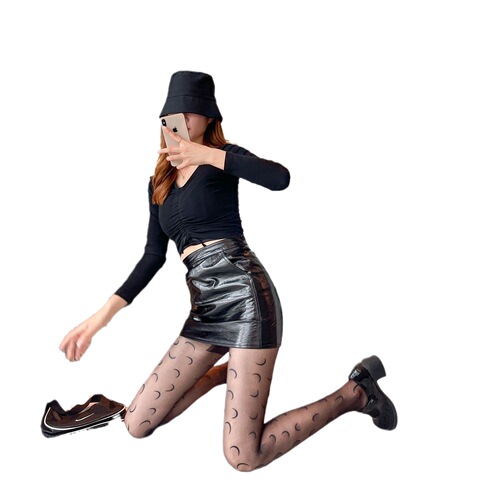 Summer thin large size silk stockings with heart print, anti-snag, sexy black Venus white silk pantyhose