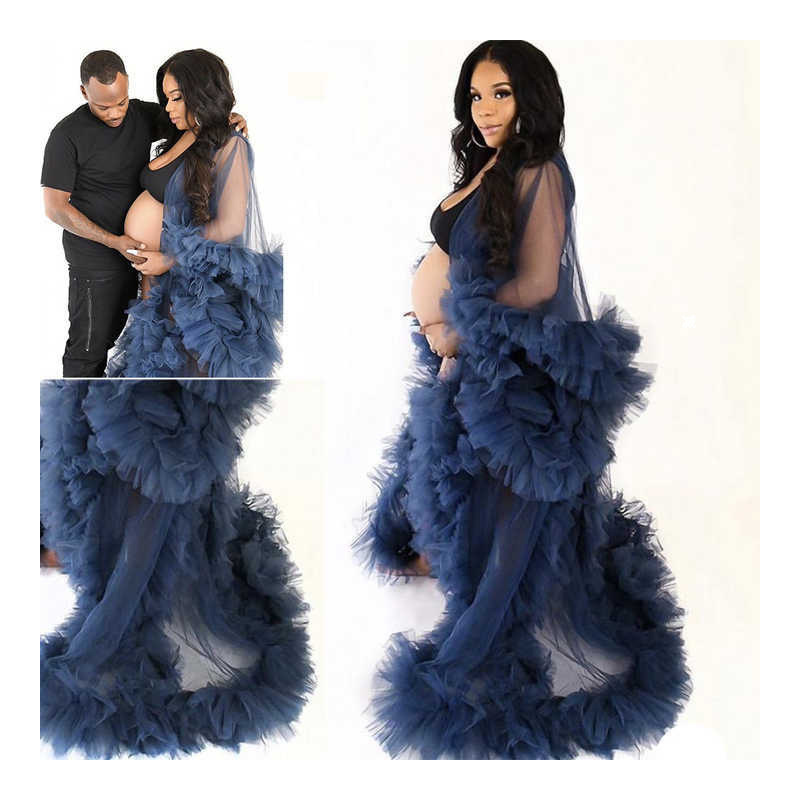 European and American Foreign trade hot selling mesh tail double cardigan maternity dress bridal morning gown plus size long dress fashion evening dress European and American Foreign trade hot selling mesh tail double cardigan maternity dress bridal morning gown plus size long dress fashion evening dress