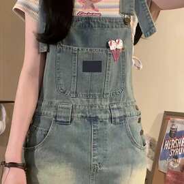 超好看星星条纹短袖t恤女夏季短款修身显瘦绑带设计感百搭上衣