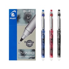 日本pilot百乐黑色中性笔BL-P70 P700/ 针管考试水笔签字笔0.7mm