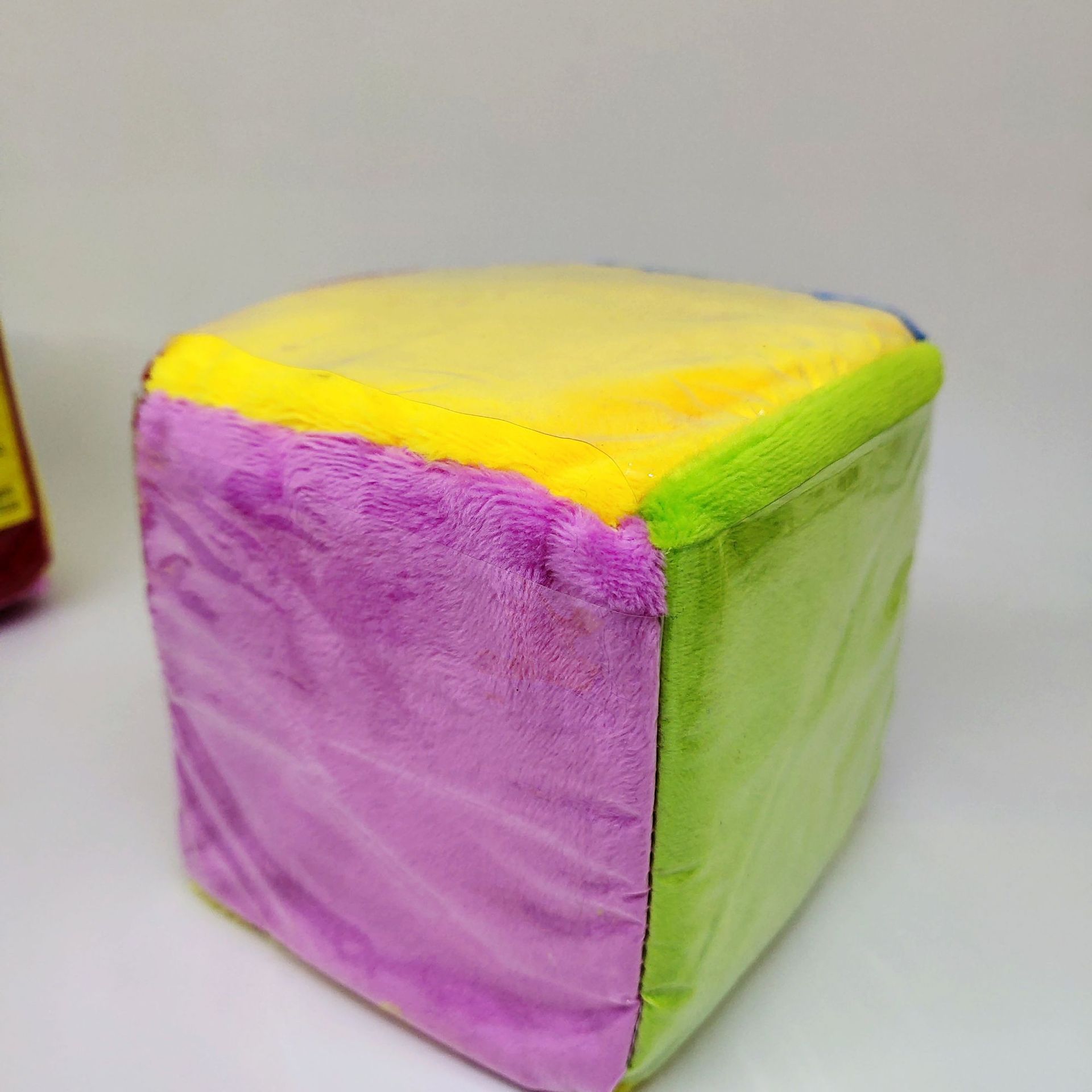 Felpa juguetes 10cm cosido película de plástico esponja dados niños iluminación enseñanza juegos actividades