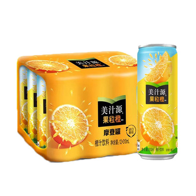 可口可乐 美汁源果粒橙 橙汁饮料310mlX24罐装整箱 果汁汽水