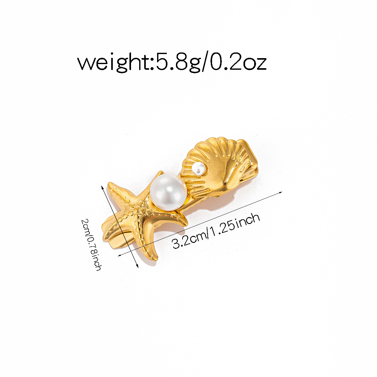 14g Weight Hair Clip Hair Accessories Type 1 Piece Quantity Holiday, Street Occasion Alloy Material Starfish, Flower, Shell Pattern All Seasons Season Women's Gender IG Style, Sweet Style IG Style Sweet Women's Starfish Flower Shell Alloy Hair Clip 22