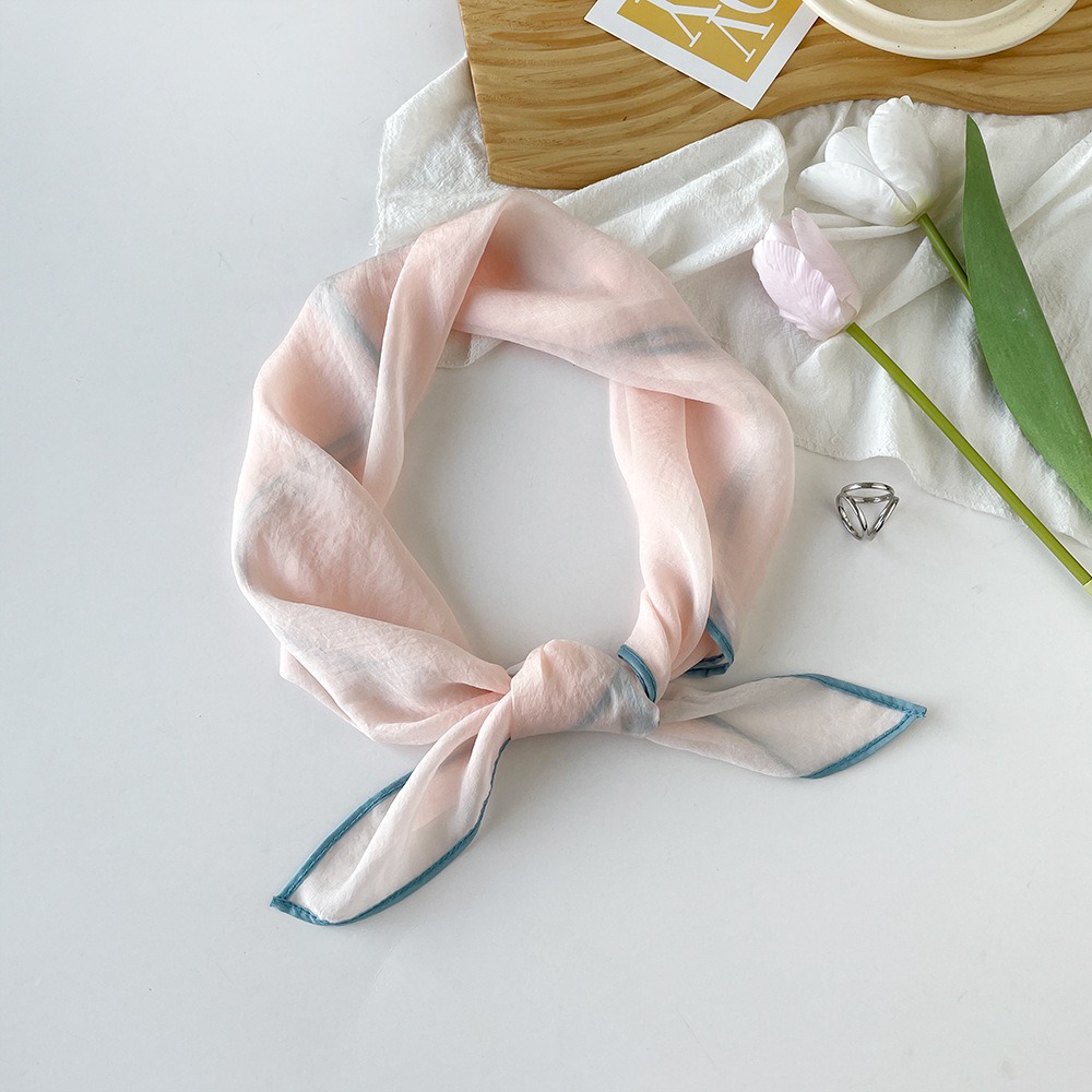 50g Weight Silk Scarf Classification Holiday, Street Occasion Moire Yarn Material Solid Color Pattern Spring&Summer Season Women's Gender Simple Style Style Women's Simple Style Solid Color Moire Yarn Silk Scarf 10