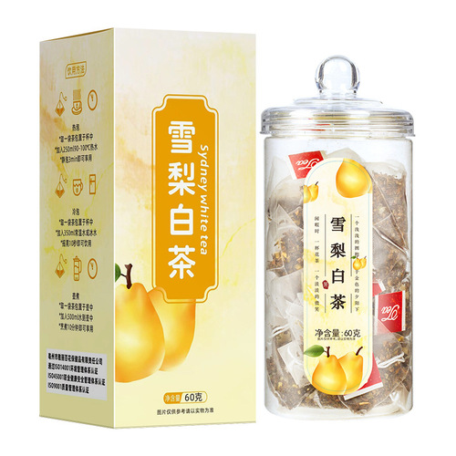 Snow pear white tea triangle bag white tea peach snow pear dried boxed cold brew seasoned tea manufacturer wholesale fruit tea