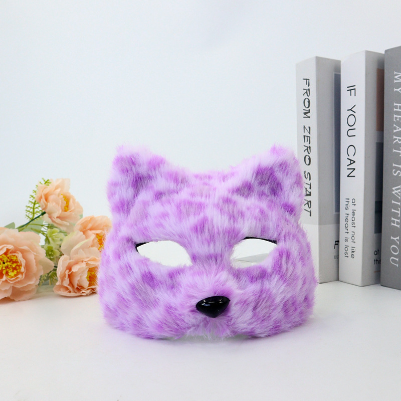 Ventas transfronterizas calientes nuevas peludos de Halloween máscaras de cara de gato máscaras de baile espectáculo de disfraz cos accesorios sexy