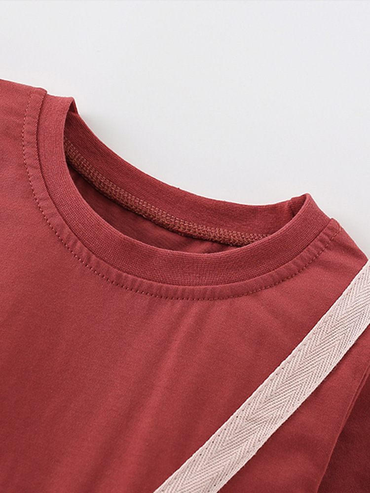 Camiseta de niña malwee transfronteriza otoño e invierno nuevo estilo europeo y americano niños pequeños y medianos con cuello redondo y manga larga blusa de niña de otoño