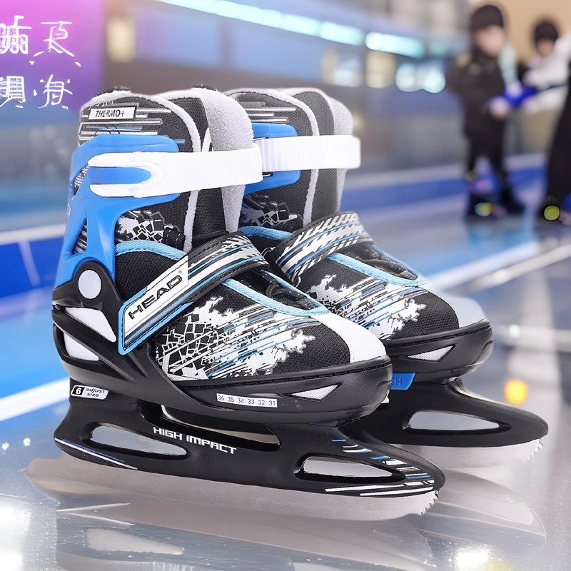 Head Adjustable Sports Figure Skates for Men and Women, Adult Beginners, Warm Ball Skates, Real Ice Skates, Kidsren's Adjustable