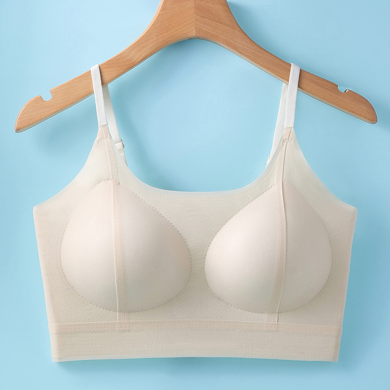 Chaleco de pecho envuelto con eslinga de espalda fina y hermosa para mujer, correa de hombro ajustable, copa fija, levantamiento, sujetador sin costuras
