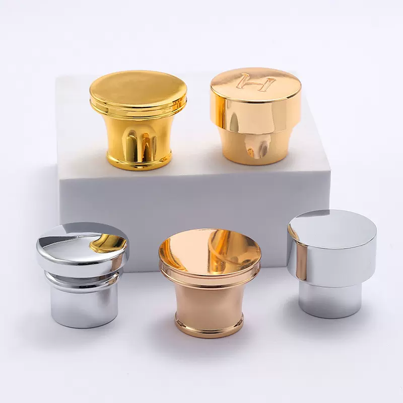 跨境中东风锌合金压铸圆柱形香水瓶盖高端轻奢金属盖厂家定制设计