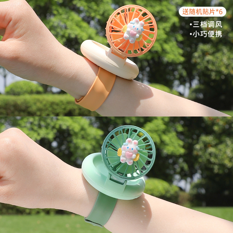 2025 nuevos estudiantes al aire libre mini usb portátil lindo ventilador de mano reloj pequeño ventilador para niños