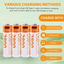 ����AA�ɳ���늳� 1.5V2800mWh ��USB-C��늾��m����T�i���