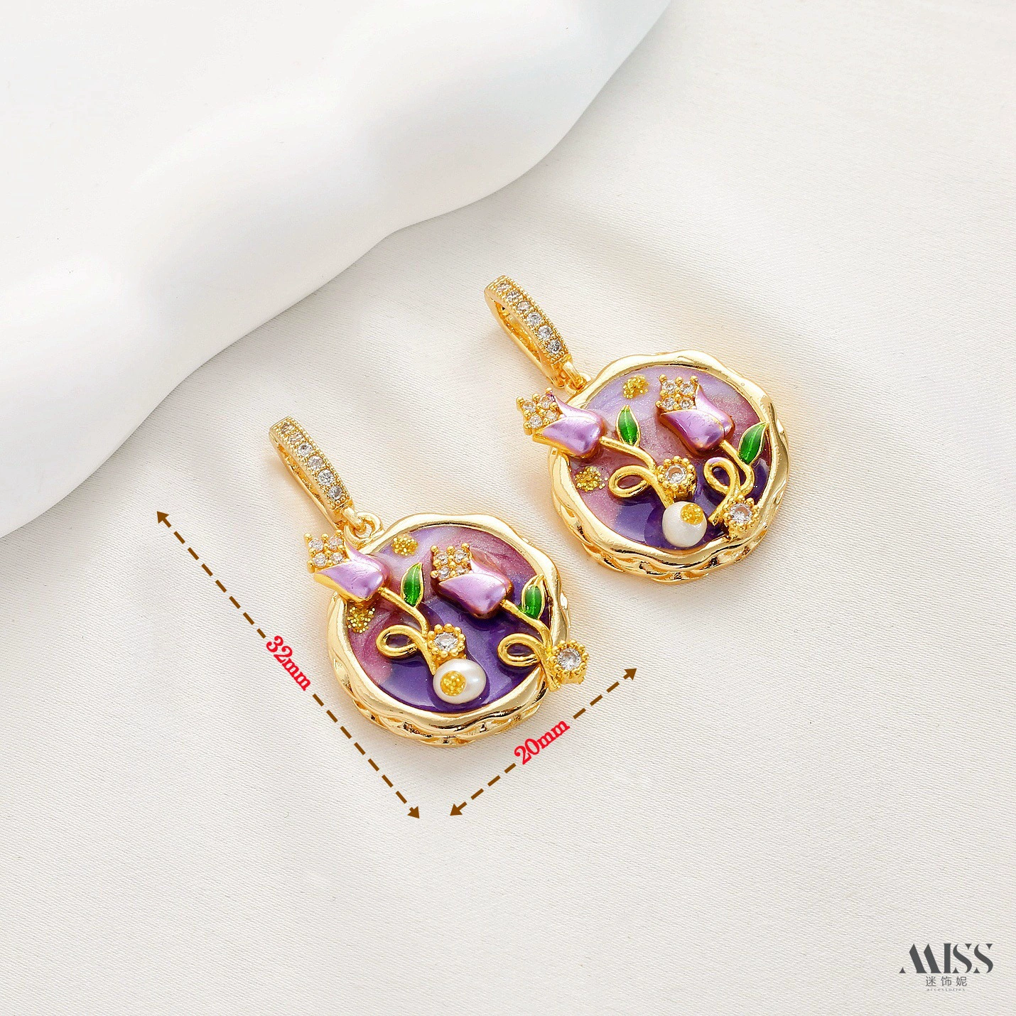 Мод pendant из органического жемчуга, свитер, аксессуар, ручная роспись, цветочная, китайский стиль, стиль высокого качества