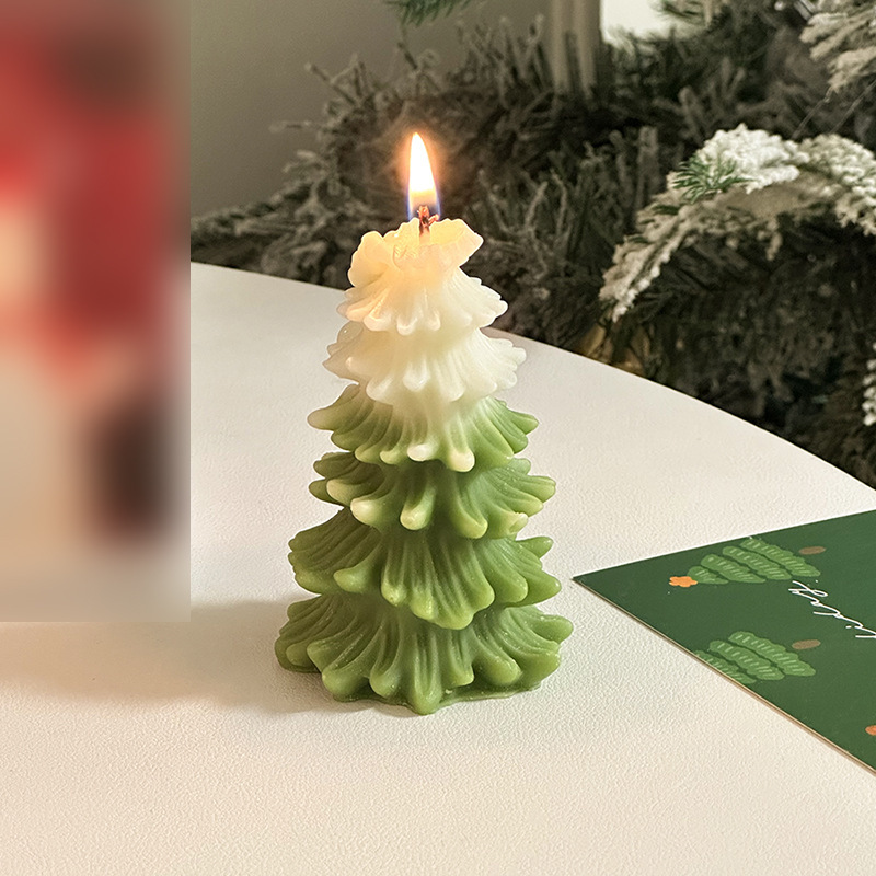 クリスマスキャンドルアロマテラピー高級お土産キャンドル香り雰囲気ギフトシミュレーションクリスマスツリー形ワックス|undefined