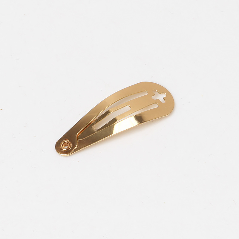 3CM water drop hanging gold-plated cross hole