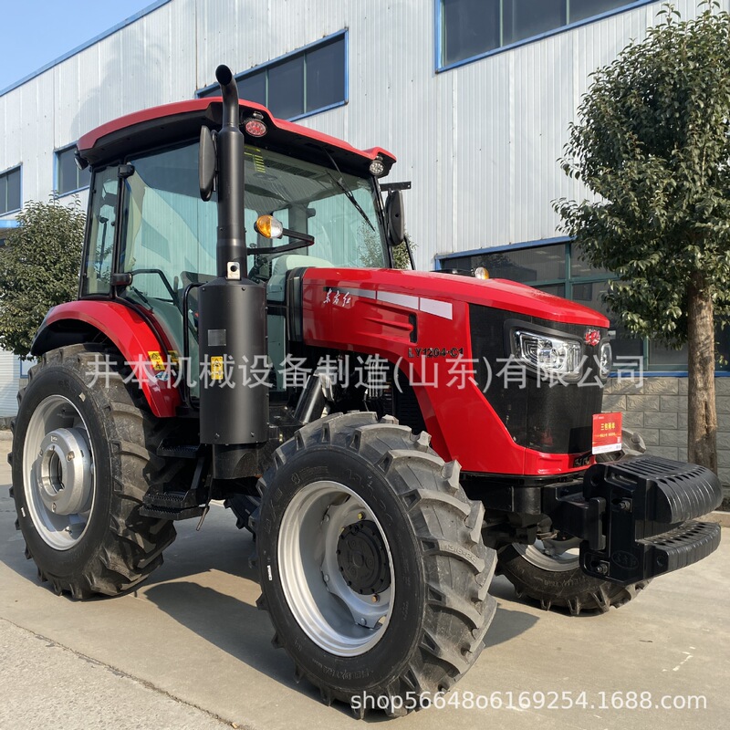 Oriental Red 1204 Four-Wheel Drive Agricultural Machinery Rotary Tiller Large-Scale Cultivator Plow Machine Direct Lift Wheeled Tractor